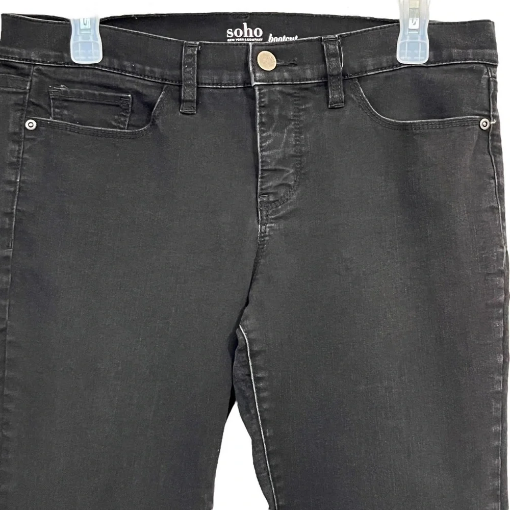 Soho New York & Co. Women’s Black Denim Bootcut Jeans Size 10 Petite